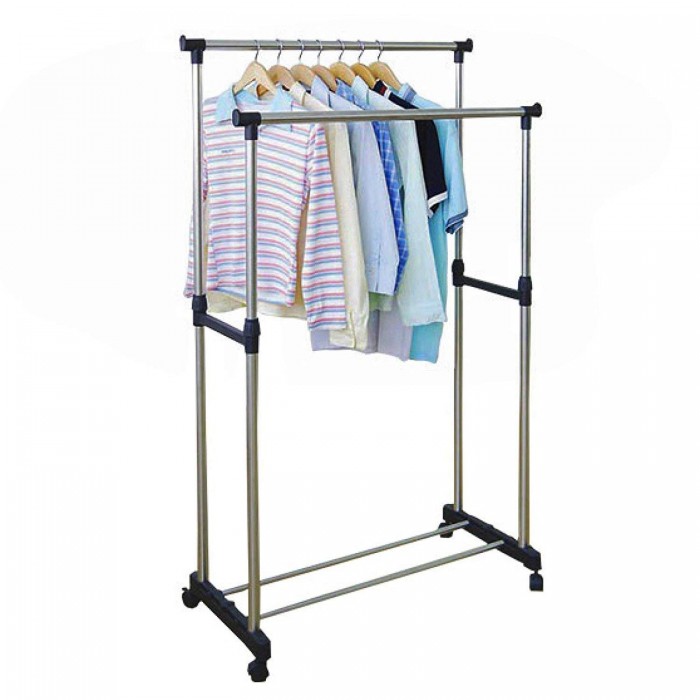 Double Pole Cloth Rack-Stainless Steel Model-6808